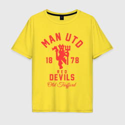 Мужская футболка хлопок Oversize Манчестер Юнайтед