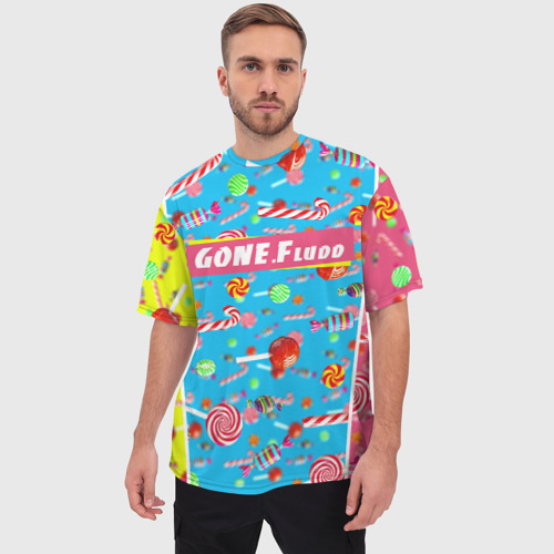 Мужская футболка oversize 3D Gone.Fludd, цвет 3D печать - фото 3