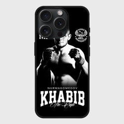 Чехол силиконовый для Apple iPhone 15 Pro Мax матовый Хабиб Нурмагомедов