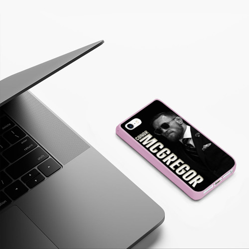 Чехол для iPhone 5/5S матовый Конор МакГрегор, цвет розовый - фото 5