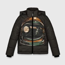 Зимняя куртка для мальчиков 3D Космос в шлеме скафандра - планета и спутник