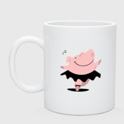 Кружка керамическая Dancing Pig