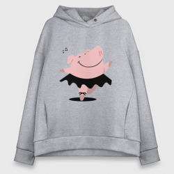 Женское худи Oversize хлопок Dancing Pig