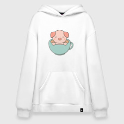 Худи SuperOversize хлопок Cup of Pig