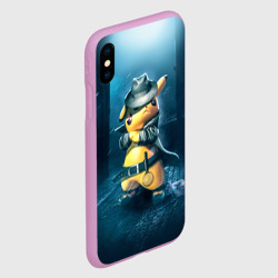 Чехол для iPhone XS Max матовый Пикачу Холмс - фото 2
