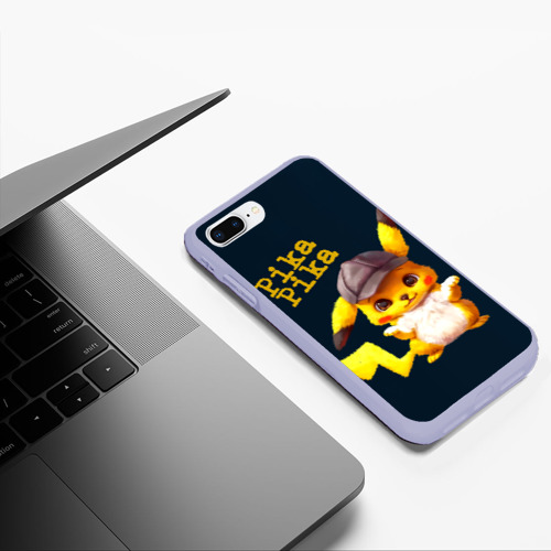 Чехол для iPhone 7Plus/8 Plus матовый Пика, цвет светло-сиреневый - фото 5