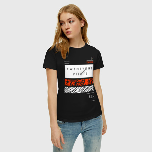 Женская футболка хлопок Twenty One Pilots, цвет черный - фото 3