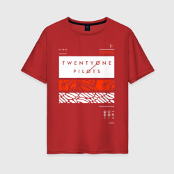 Женская футболка хлопок Oversize Twenty One Pilots