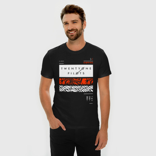 Мужская футболка хлопок Slim Twenty One Pilots, цвет черный - фото 3