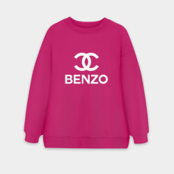 Женский свитшот oversize без начеса хлопок Benzo gang