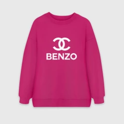 Женский свитшот oversize без начеса хлопок Benzo gang