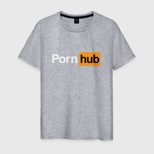 Мужская футболка хлопок Pornhub, цвет меланж