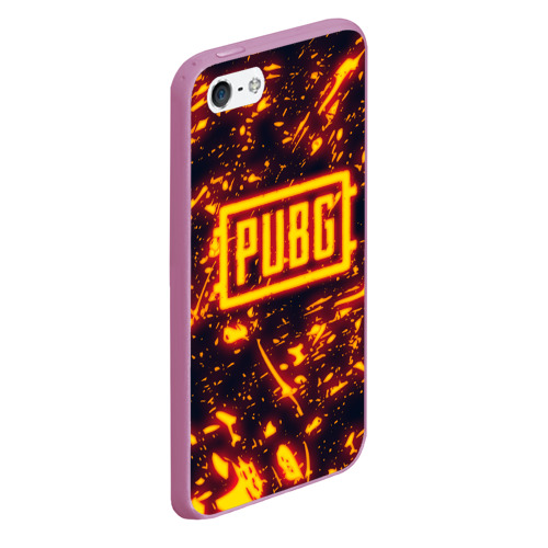 Чехол для iPhone 5/5S матовый PUBG, цвет розовый - фото 3