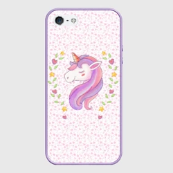 Чехол для iPhone 5/5S матовый Милый единорог