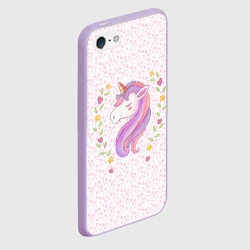 Чехол для iPhone 5/5S матовый Милый единорог - фото 2