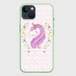 Чехол для iPhone 14 Милый единорог