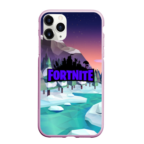 Чехол для iPhone 11 Pro Max матовый Fortnite, цвет розовый