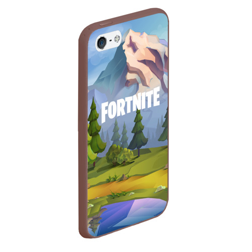 Чехол для iPhone 5/5S матовый Fortnite, цвет коричневый - фото 3