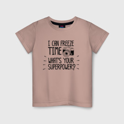 Детская футболка хлопок I can freeze time