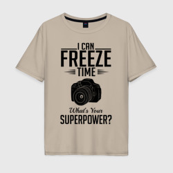 Мужская футболка хлопок Oversize I can freeze time