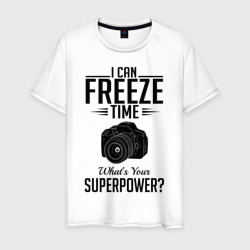 Мужская футболка хлопок i can freeze time