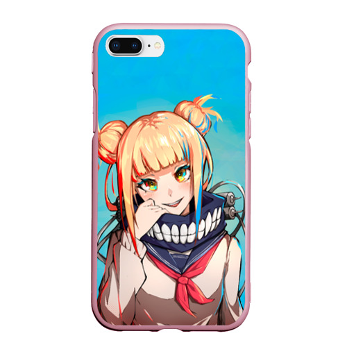 Чехол для iPhone 7Plus/8 Plus матовый My Hero Academia. Himiko Toga, цвет розовый