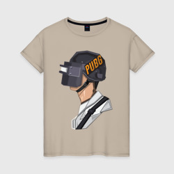Женская футболка хлопок PUBG minimal