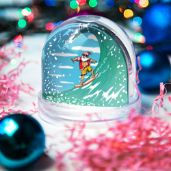 Игрушка Снежный шар Summer Santa - surfing - фото 2