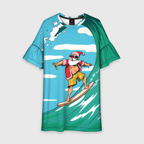 Детское платье 3D Summer Santa - surfing