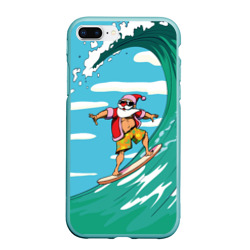 Чехол для iPhone 7Plus/8 Plus матовый Summer Santa - surfing