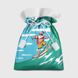 Подарочный 3D мешок Summer Santa - surfing