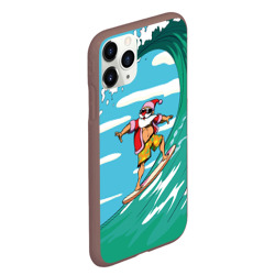 Чехол для iPhone 11 Pro Max матовый Summer Santa - surfing - фото 2