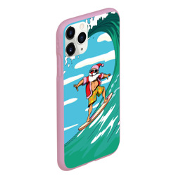 Чехол для iPhone 11 Pro Max матовый Summer Santa - surfing - фото 2