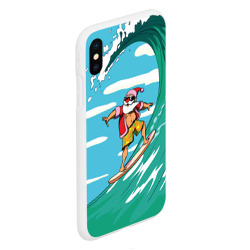 Чехол для iPhone XS Max матовый Summer Santa - surfing - фото 2