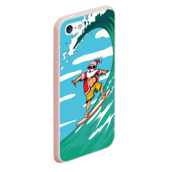 Чехол для iPhone 5/5S матовый Summer Santa - surfing - фото 2