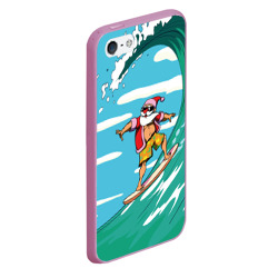 Чехол для iPhone 5/5S матовый Summer Santa - surfing - фото 2