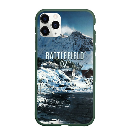 Чехол для iPhone 11 Pro матовый Battlefield, цвет темно-зеленый