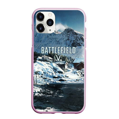 Чехол для iPhone 11 Pro Max матовый Battlefield, цвет розовый