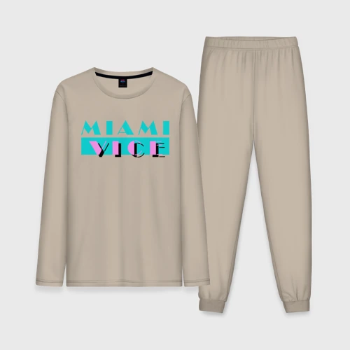 Мужская пижама с лонгсливом хлопок Miami Vice Series