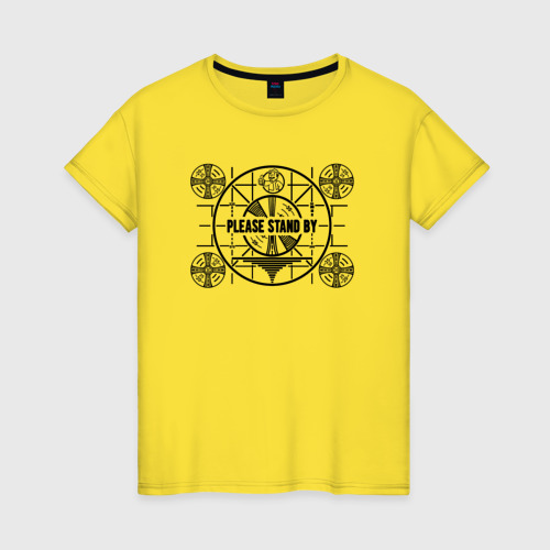 Женская футболка хлопок Fallout, цвет желтый