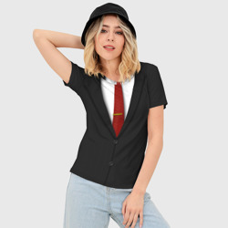 Женская футболка 3D Slim Костюм 47 - фото 2