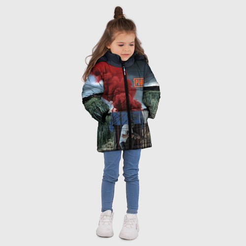 Зимняя куртка для девочек 3D PUBG, цвет черный - фото 5