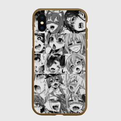 Чехол для iPhone XS Max матовый Такое разное ахегао. монохром