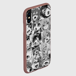 Чехол для iPhone XS Max матовый Такое разное ахегао. монохром - фото 2