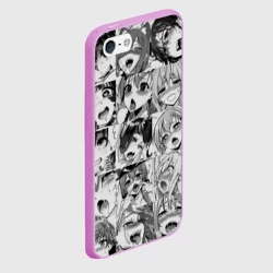 Чехол для iPhone 5/5S матовый Такое разное ахегао. монохром - фото 2