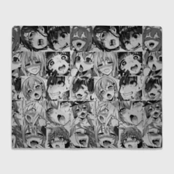 Плед 3D Такое разное ахегао. монохром