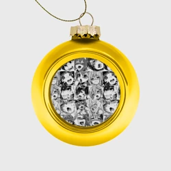 Ёлочный шар стеклянный/пластиковый Такое разное ахегао. монохром