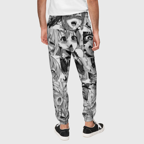 Мужские брюки 3D Такое разное ахегао. монохром, цвет 3D печать - фото 5