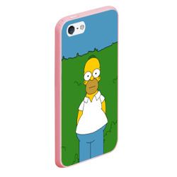 Чехол для iPhone 5/5S матовый Гомер Симпсон в кустах - фото 2
