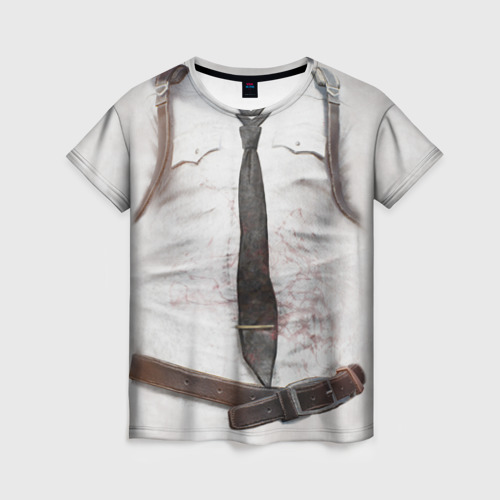 Женская футболка 3D Рубаха PUBG с галстуком, цвет 3D печать